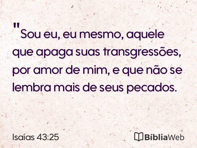 Isaías 43:25 em imagem para compartilhar