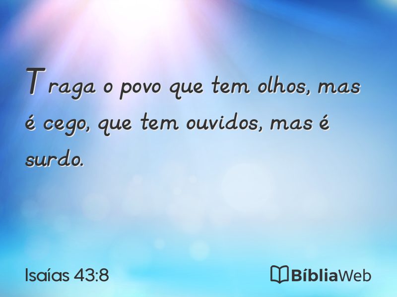 Isaías 43:8 em imagem para compartilhar