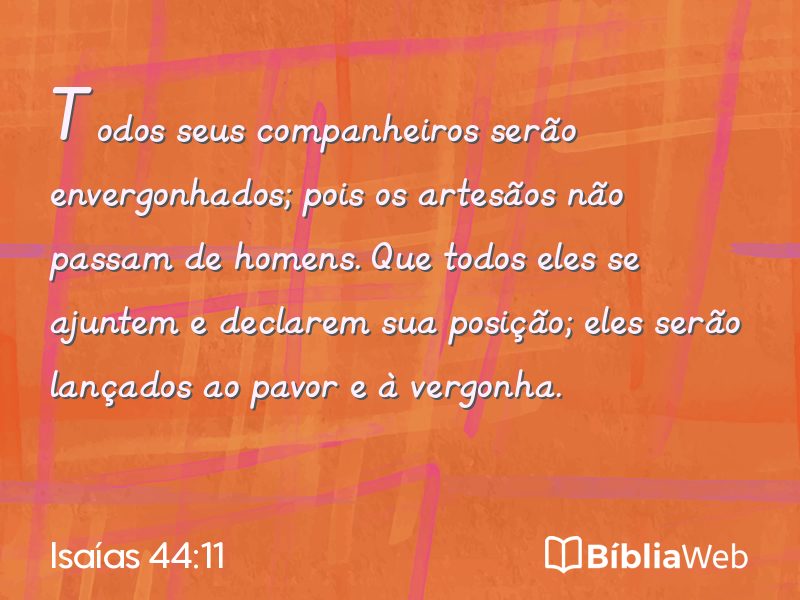 Isaías 44:11 em imagem para compartilhar