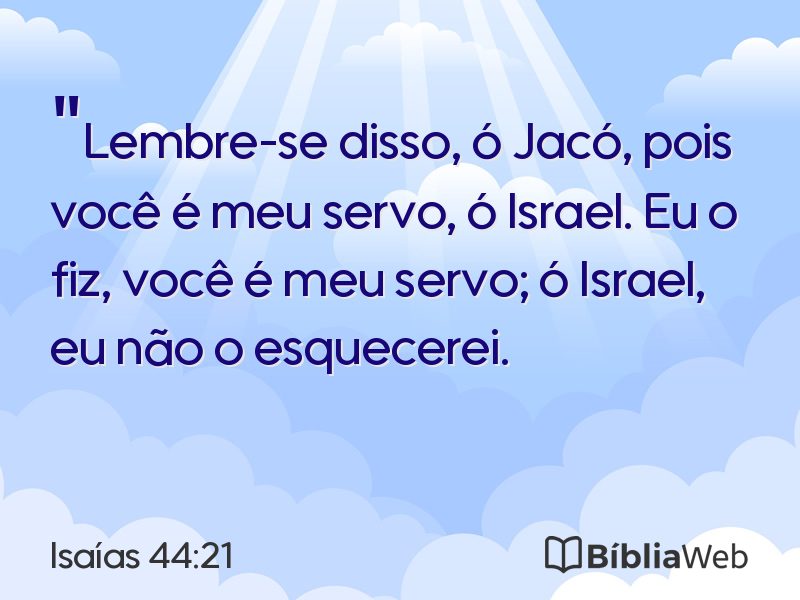 Isaías 44:21 em imagem para compartilhar