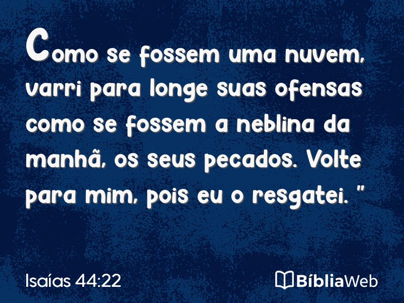 Isaías 44:22 em imagem para compartilhar