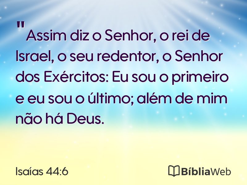 Isaías 44:6 em imagem para compartilhar