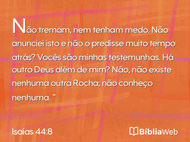 Isaías 44:8 em imagem para compartilhar
