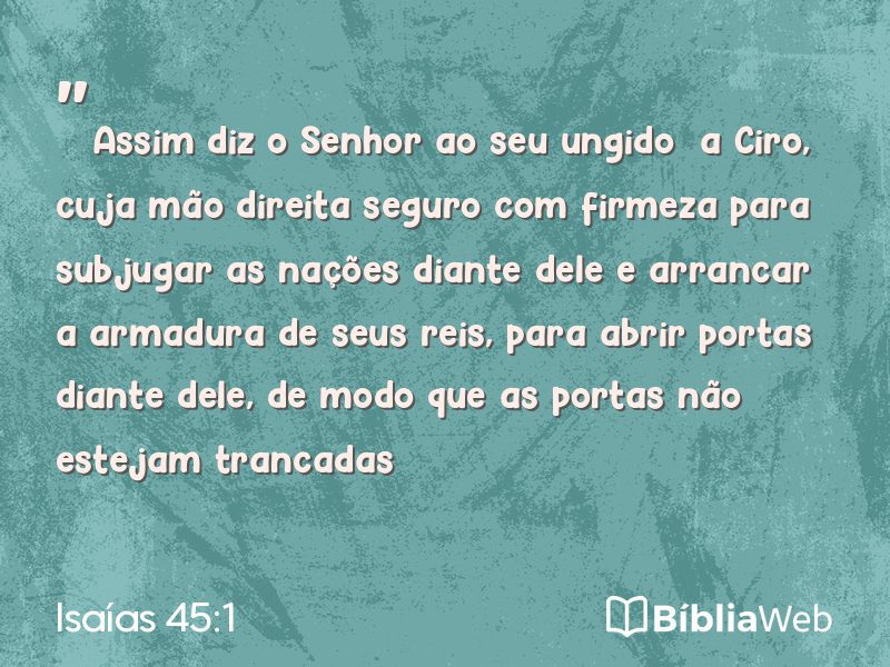 Isaías 45:1 em imagem para compartilhar