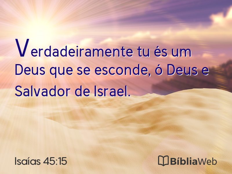 Isaías 45:15 em imagem para compartilhar