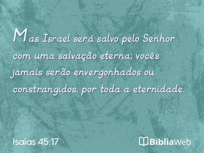 Isaías 45:17 em imagem para compartilhar