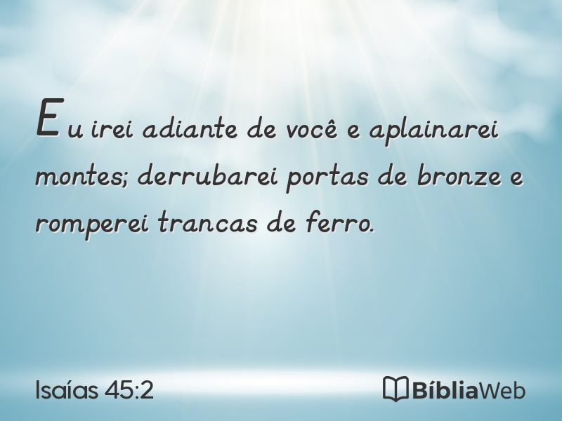 Isaías 45:2 em imagem para compartilhar