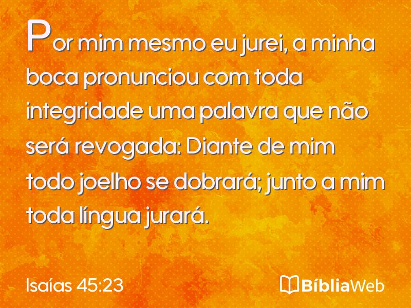 Isaías 45:23 em imagem para compartilhar