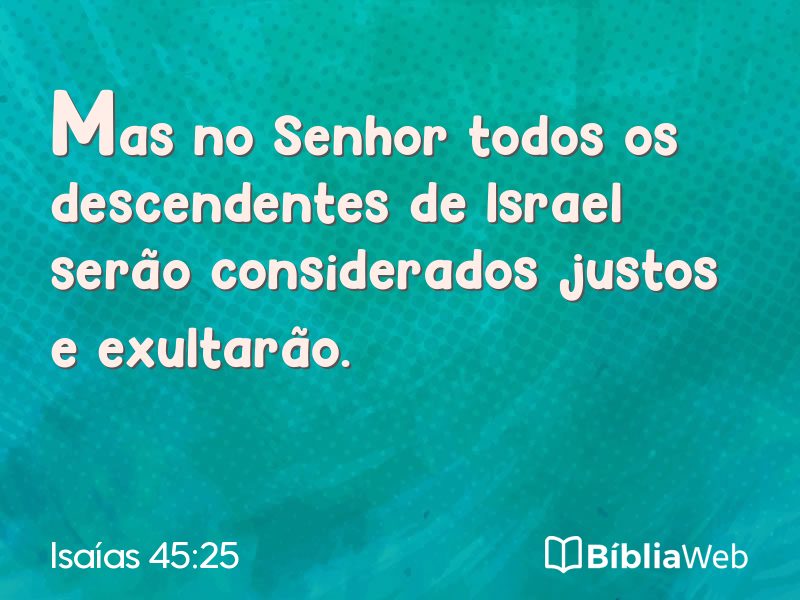 Isaías 45:25 em imagem para compartilhar