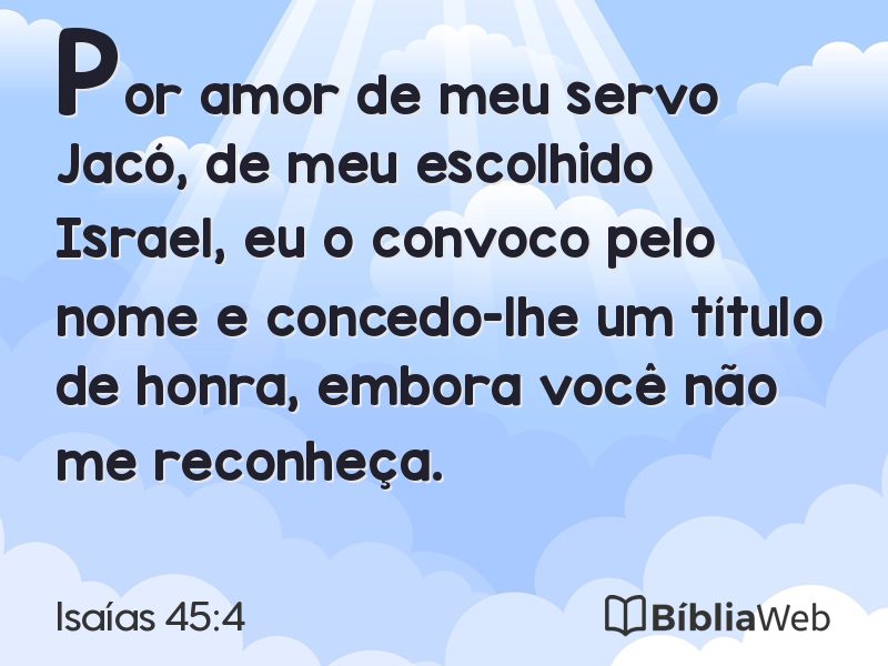 Isaías 45:4 em imagem para compartilhar
