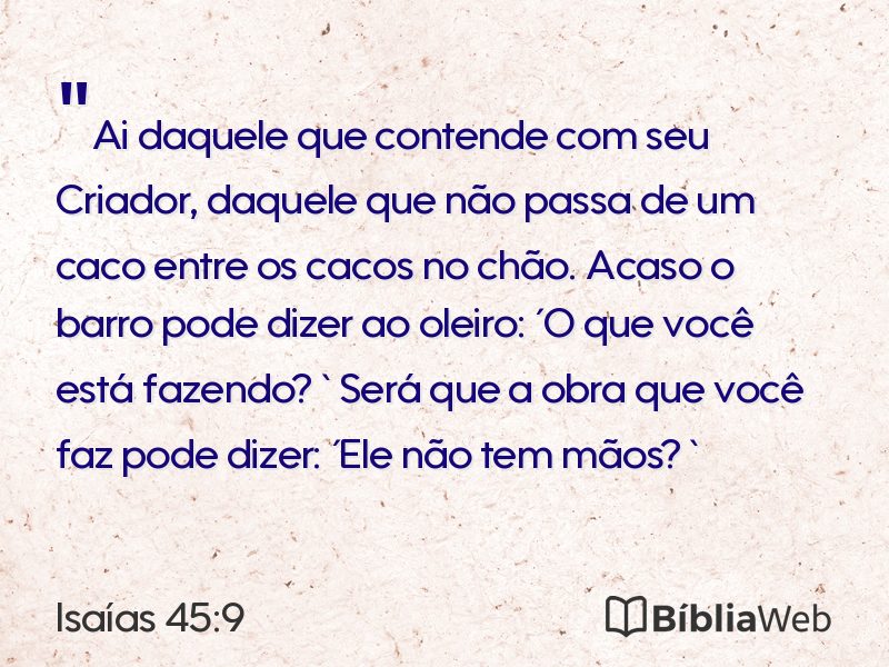 Isaías 45:9 em imagem para compartilhar