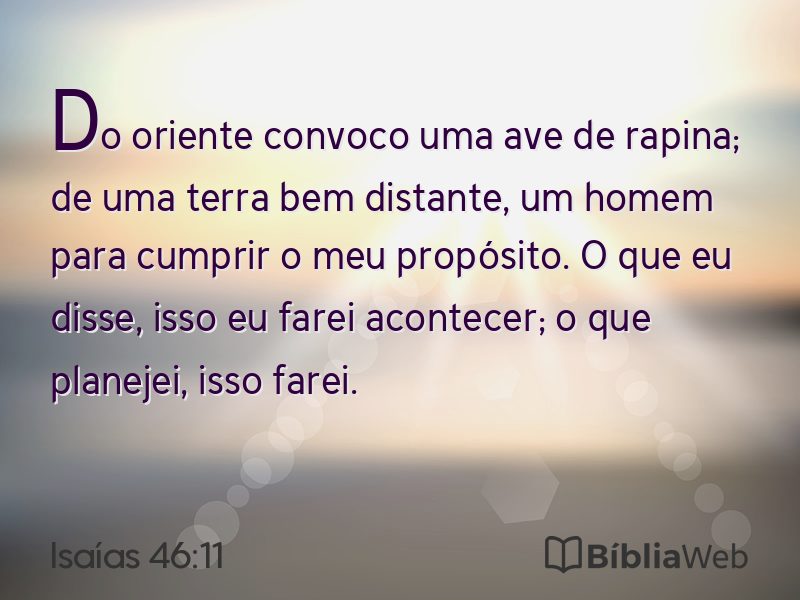 Isaías 46:11 em imagem para compartilhar