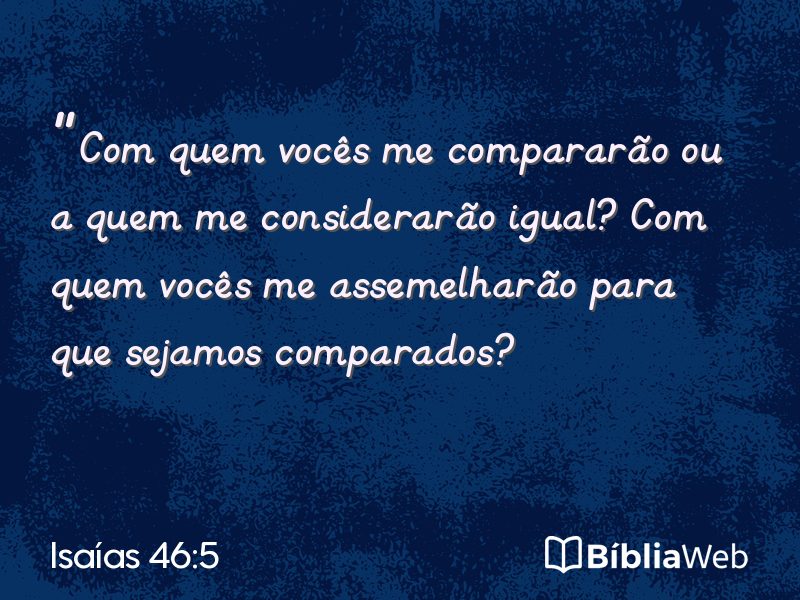 Isaías 46:5 em imagem para compartilhar