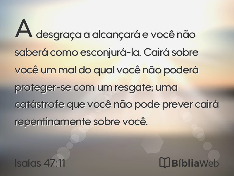 Isaías 47:11 em imagem para compartilhar