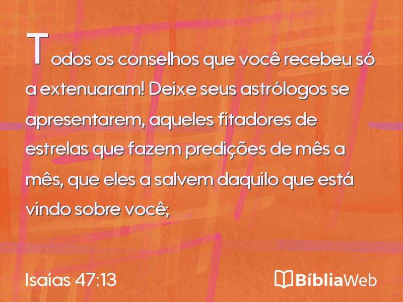Isaías 47:13 em imagem para compartilhar