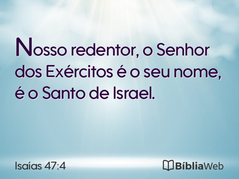 Isaías 47:4 em imagem para compartilhar