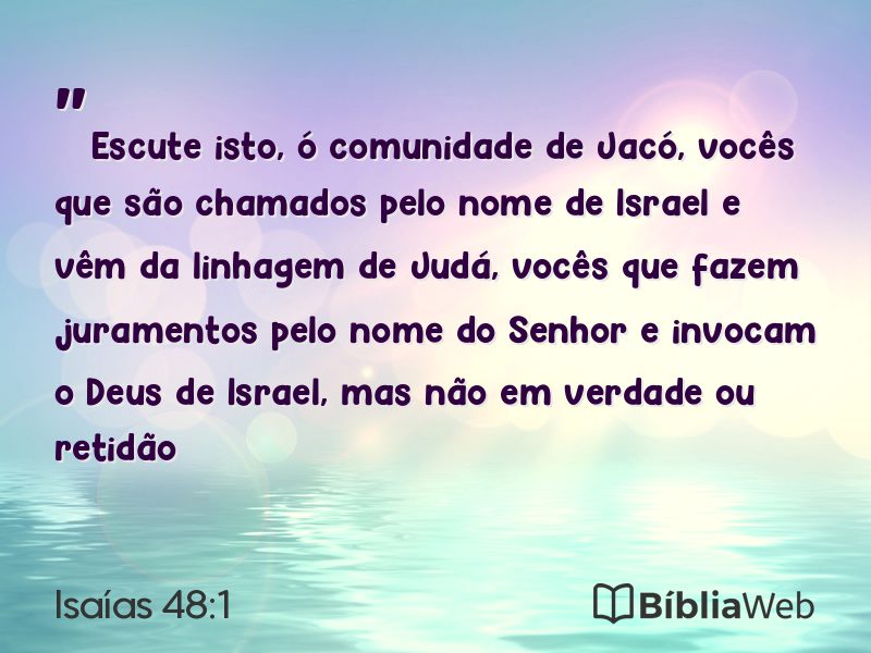 Isaías 48:1 em imagem para compartilhar