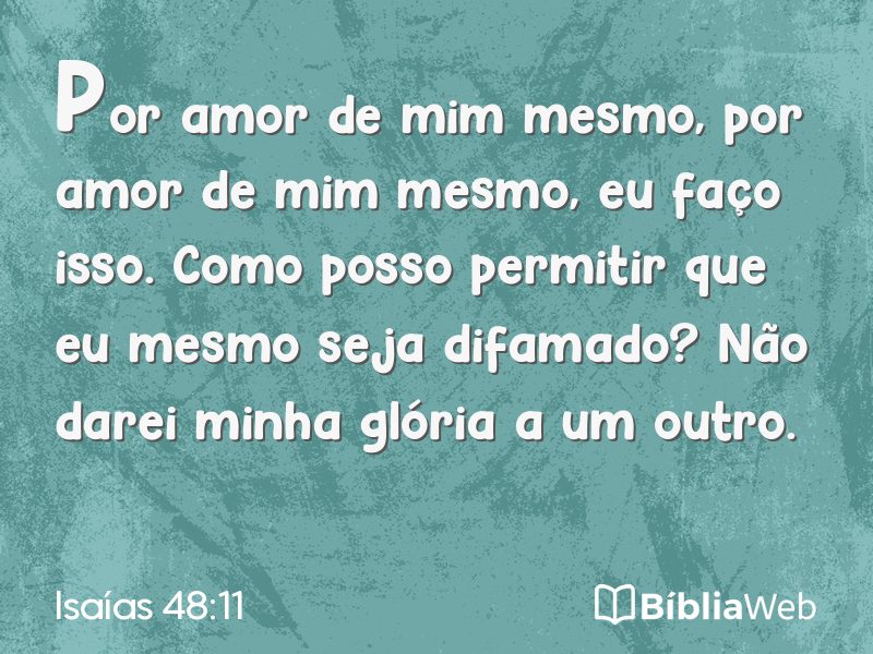 Isaías 48:11 em imagem para compartilhar