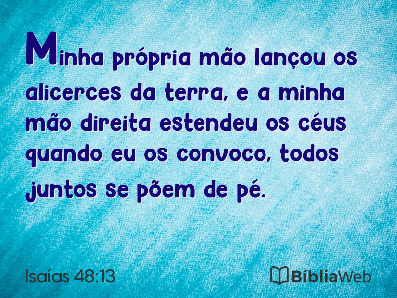 Isaías 48:13 em imagem para compartilhar