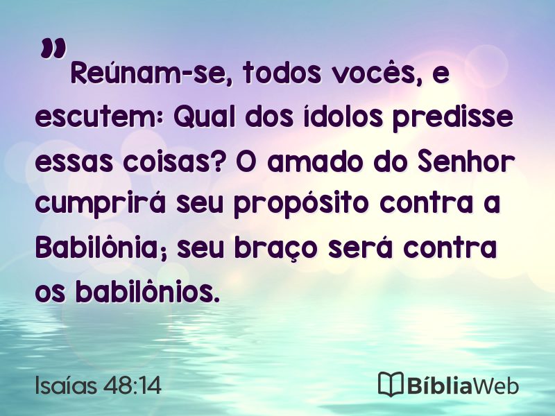 Isaías 48:14 em imagem para compartilhar