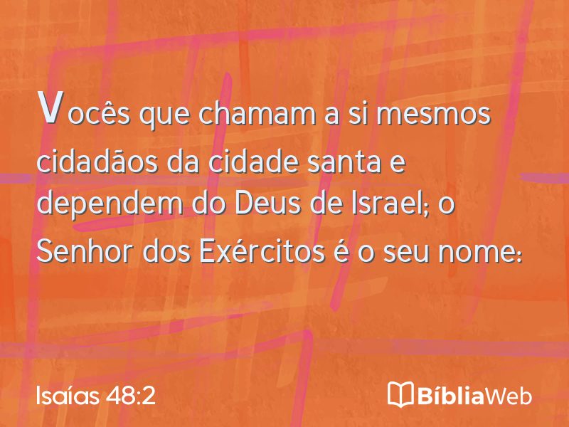 Isaías 48:2 em imagem para compartilhar