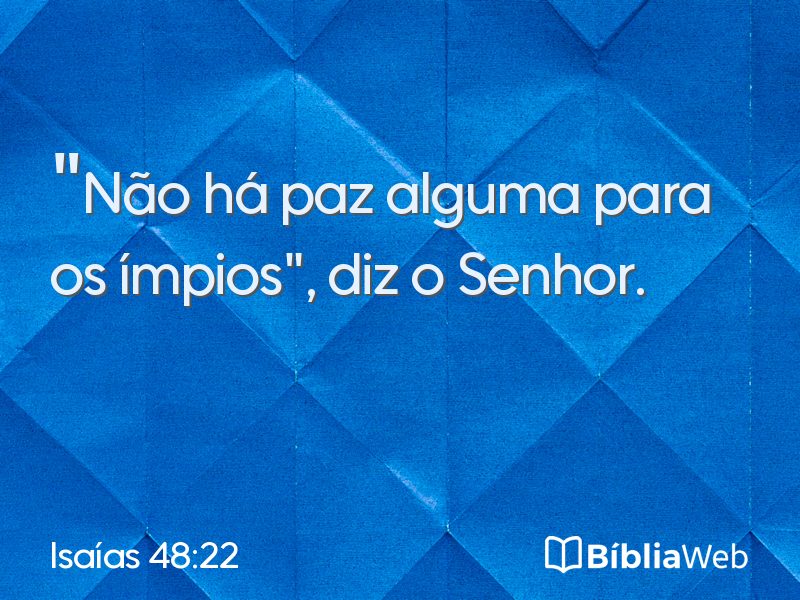 Isaías 48:22 em imagem para compartilhar