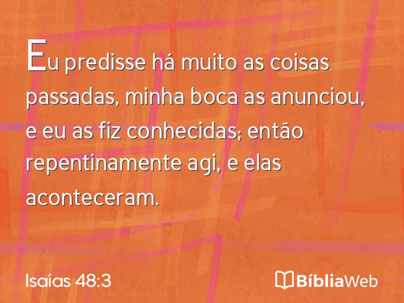 Isaías 48:3 em imagem para compartilhar