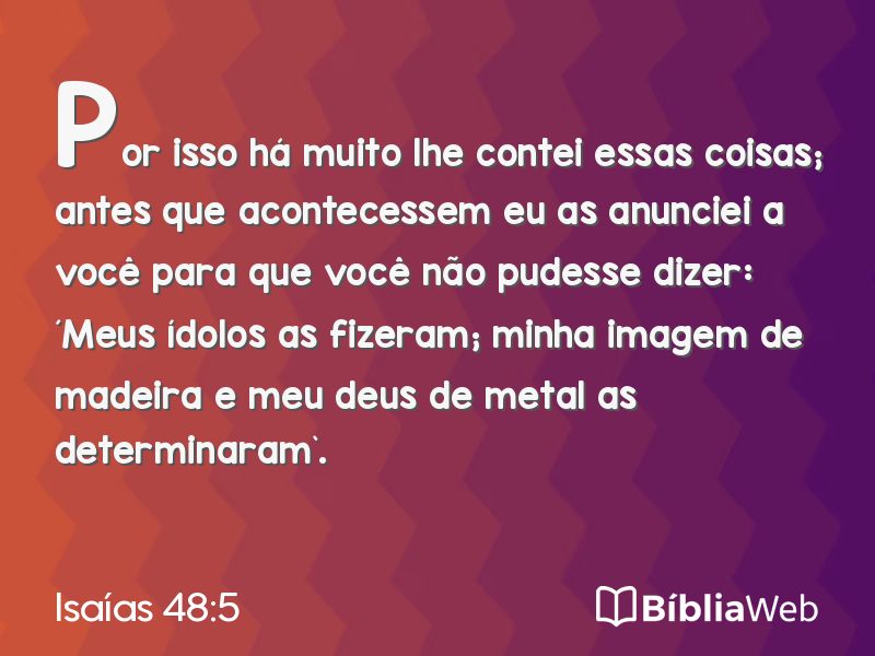 Isaías 48:5 em imagem para compartilhar