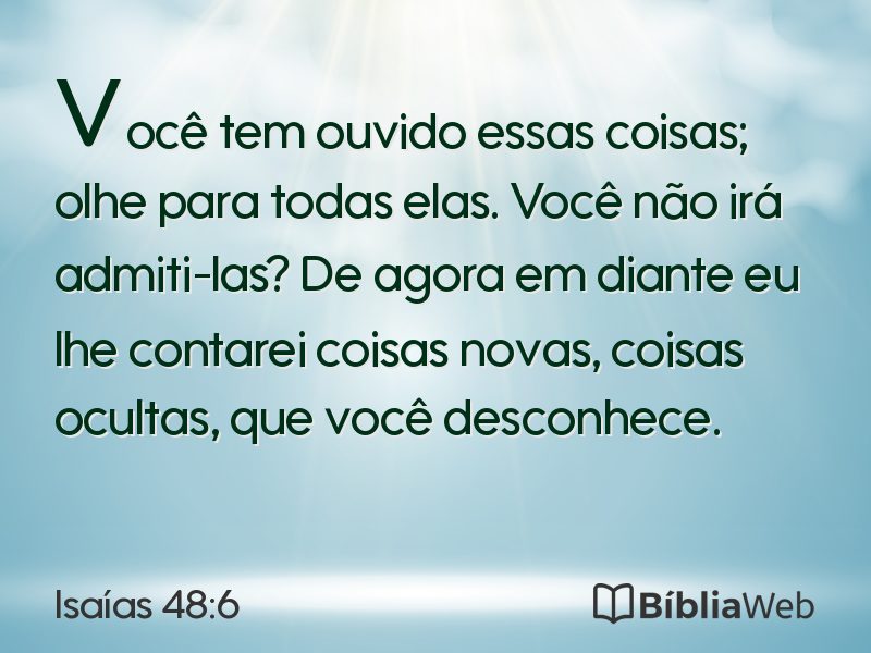 Isaías 48:6 em imagem para compartilhar