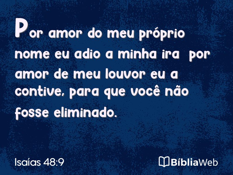 Isaías 48:9 em imagem para compartilhar