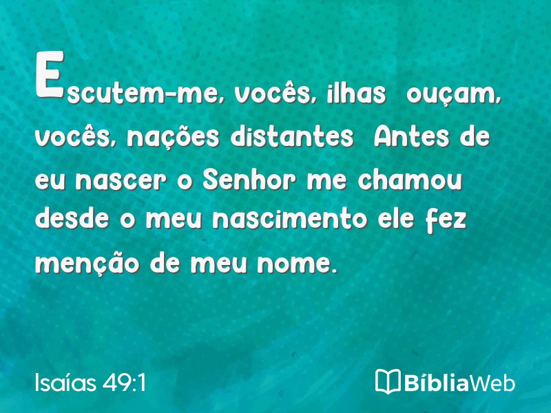 Isaías 49:1 em imagem para compartilhar