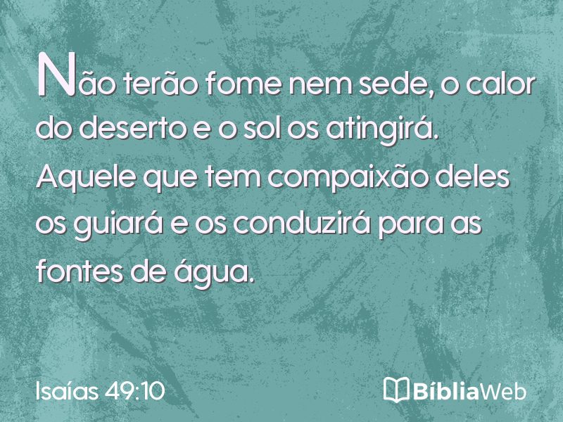 Isaías 49:10 em imagem para compartilhar