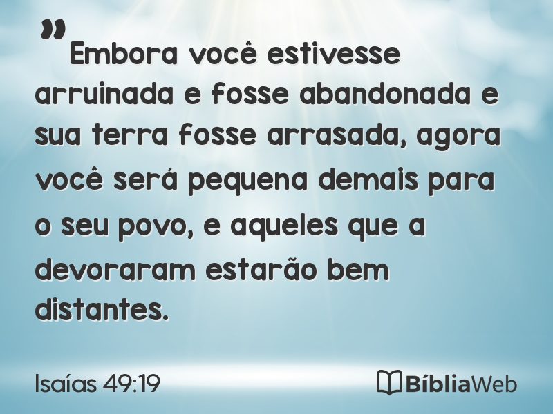 Isaías 49:19 em imagem para compartilhar