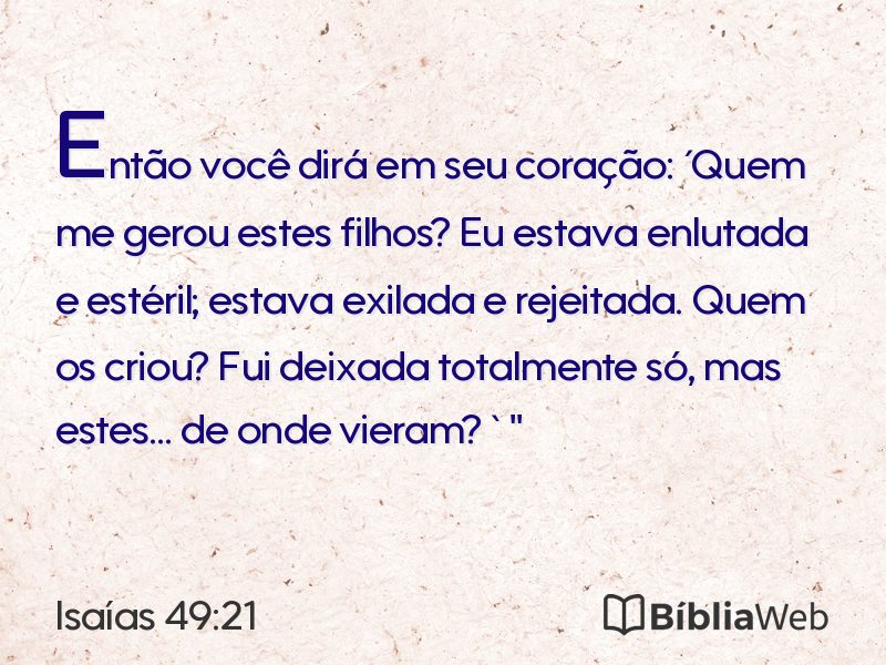 Isaías 49:21 em imagem para compartilhar
