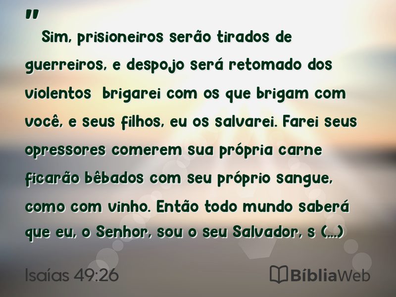 Isaías 49:26 em imagem para compartilhar