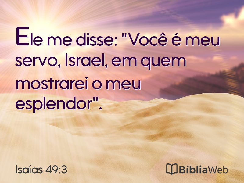 Isaías 49:3 em imagem para compartilhar