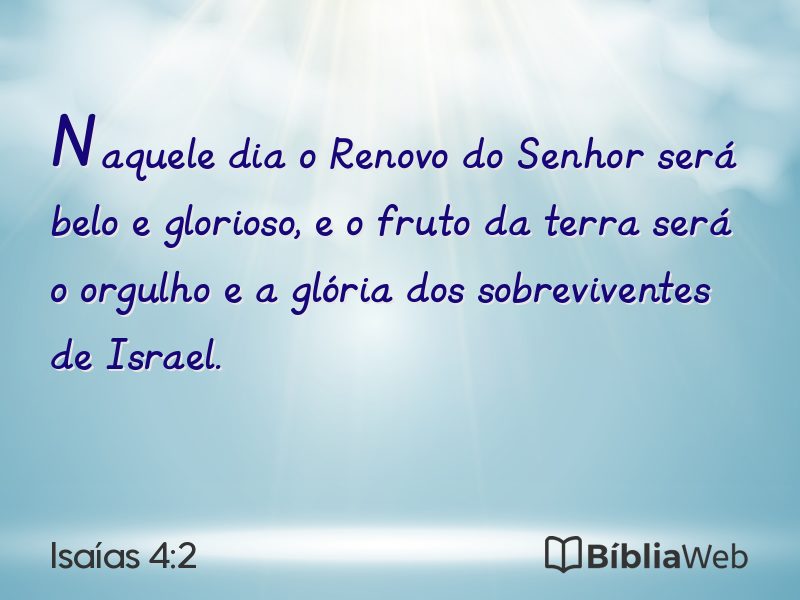Isaías 4:2 em imagem para compartilhar