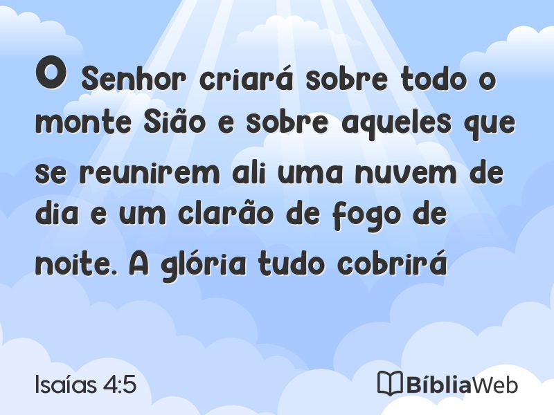 Isaías 4:5 em imagem para compartilhar
