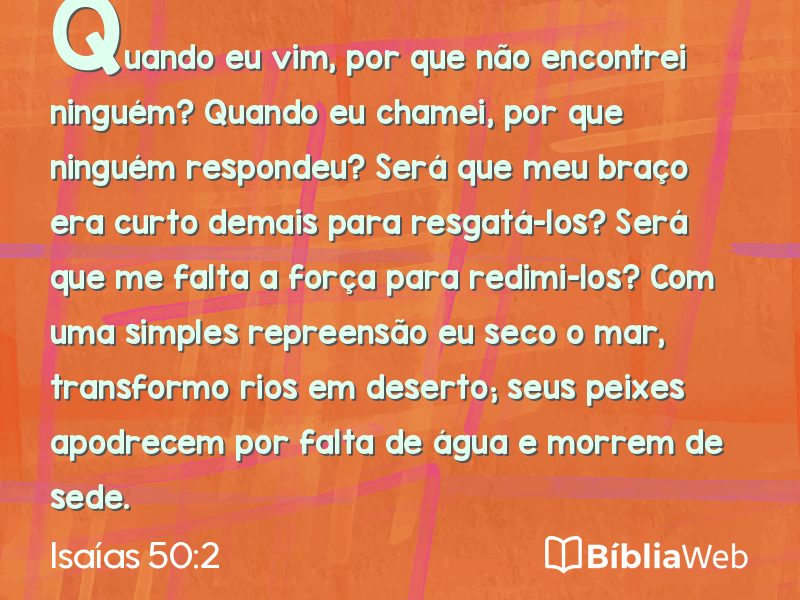 Isaías 50:2 em imagem para compartilhar