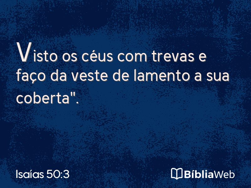 Isaías 50:3 em imagem para compartilhar