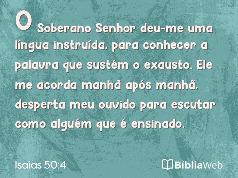 Isaías 50:4 em imagem para compartilhar