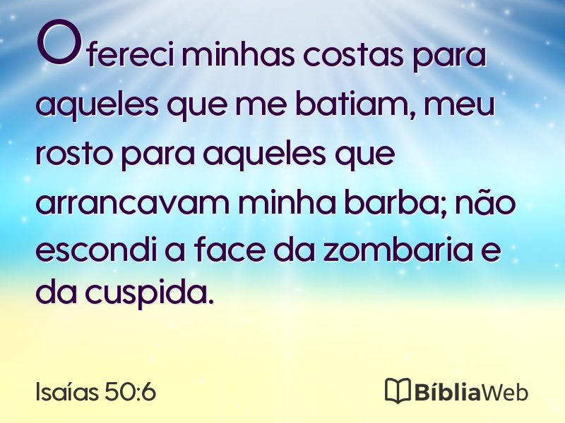 Isaías 50:6 em imagem para compartilhar