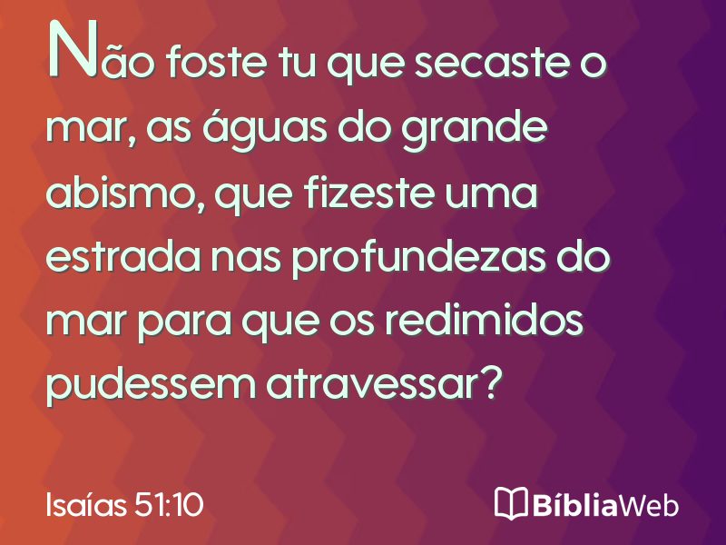 Isaías 51:10 em imagem para compartilhar