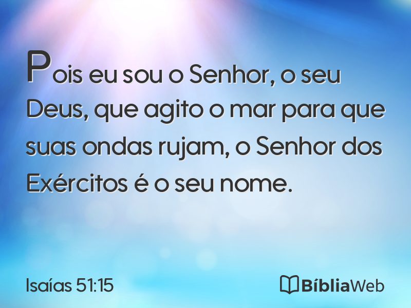 Isaías 51:15 em imagem para compartilhar