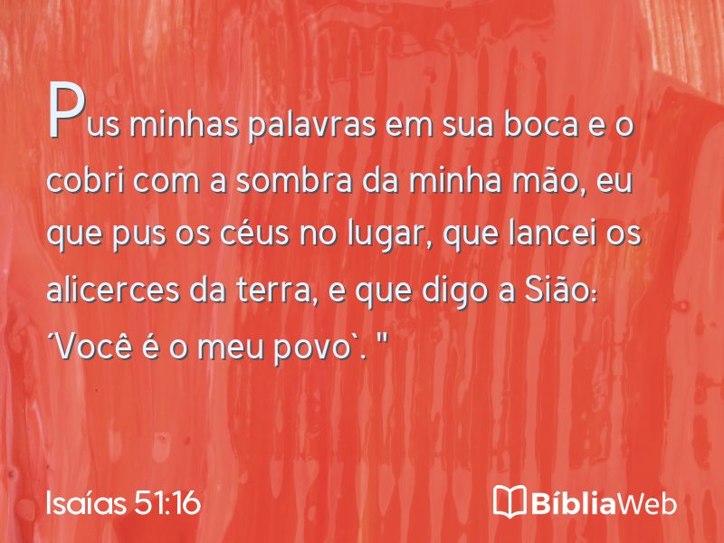 Isaías 51:16 em imagem para compartilhar