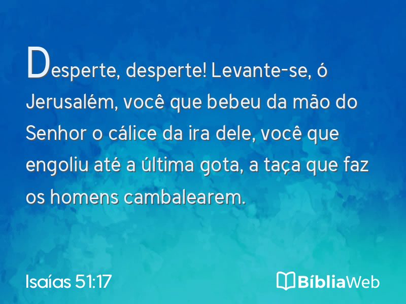 Isaías 51:17 em imagem para compartilhar