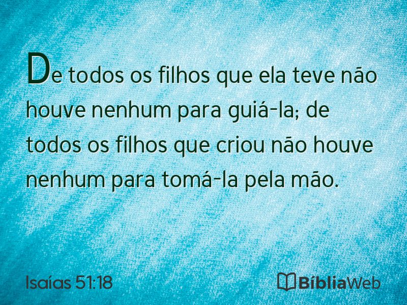 Isaías 51:18 em imagem para compartilhar
