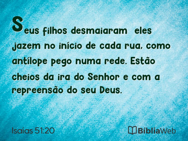 Isaías 51:20 em imagem para compartilhar