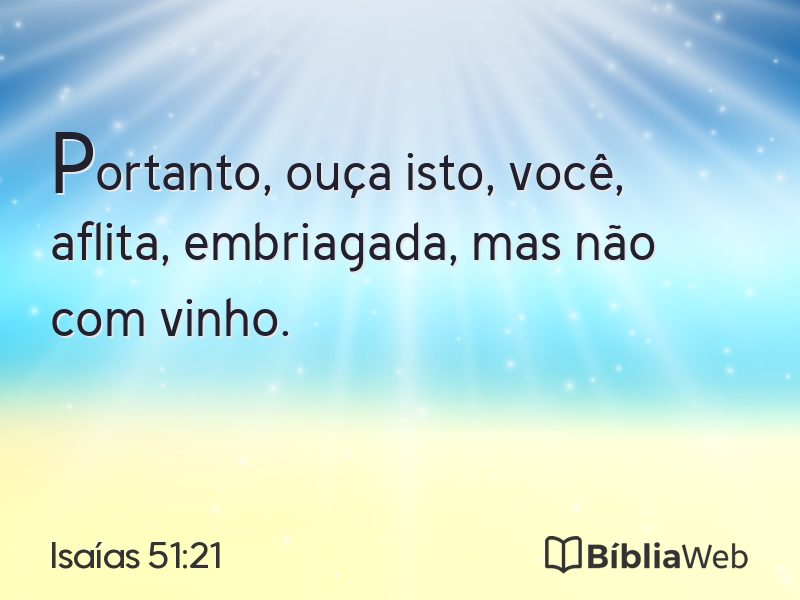 Isaías 51:21 em imagem para compartilhar