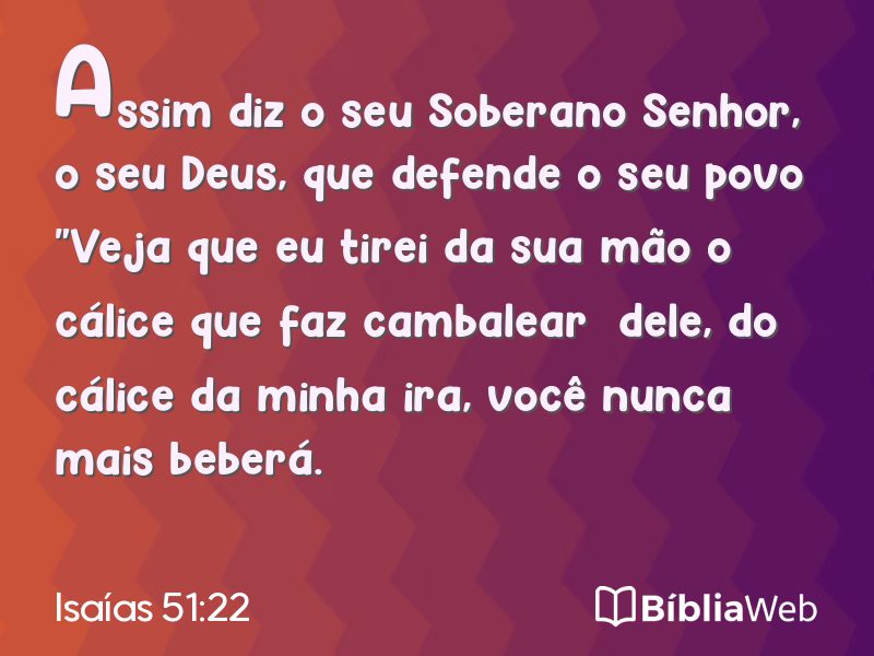 Isaías 51:22 em imagem para compartilhar